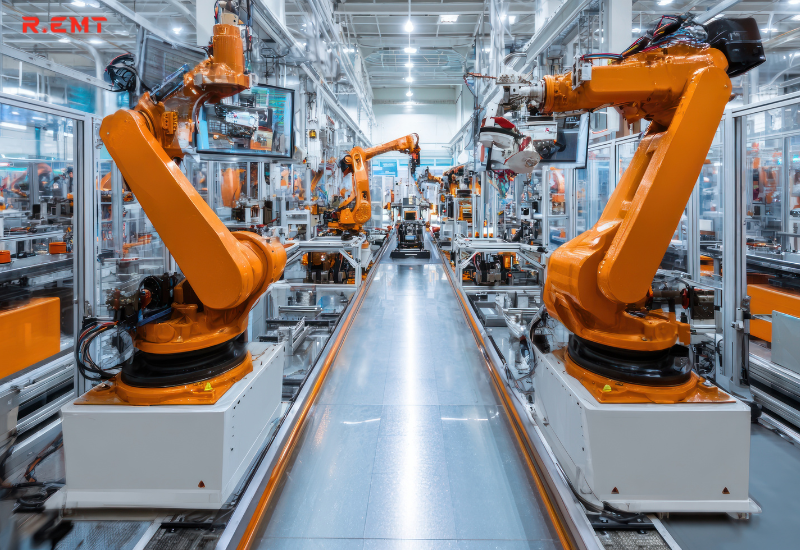 Kho sản xuất tự động có robot 
