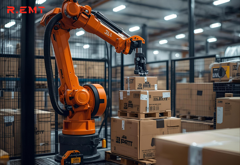 Ảnh minh hoạ robot gắp hàng đang sắp xếp hàng hoá