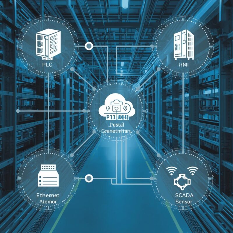 Sơ đồ mạng Industrial Ethernet trong hệ thống tự động hóa công nghiệp
