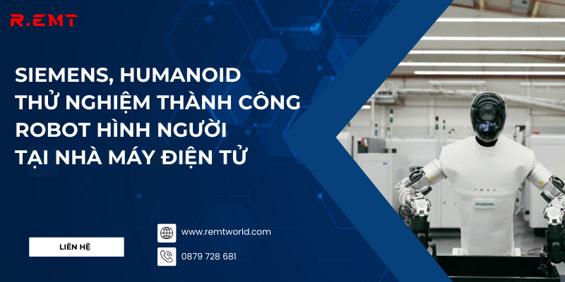 Robot hình người trong nhà máy Siemens